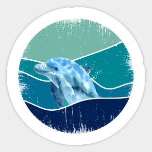 Tie Dye Dolphin Sticker